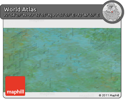 Satellite 3D Map of the Area around 73° 3' 42" N, 72° 19' 29" E