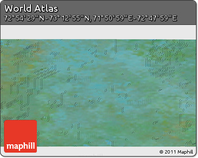 Satellite 3D Map of the Area around 73° 3' 42" N, 72° 19' 29" E