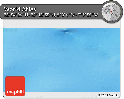 Physical 3D Map of the Area around 73° 3' 42" N, 7° 34' 30" W