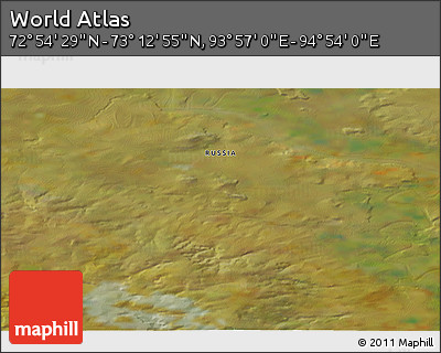 Satellite 3D Map of the Area around 73° 3' 42" N, 94° 25' 30" E