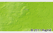 Physical 3D Map of the area around 73° 3' 42" N, 97° 49' 29" E
