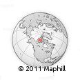 Outline Map of the Area around 73° 20' 8" N, 107° 1' 30" W, rectangular outline
