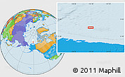 Political Location Map of the area around 73° 20' 8" N, 151° 13' 29" W