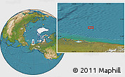 Satellite Location Map of the area around 73° 20' 8" N, 151° 13' 29" W