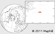 Blank Location Map of the area around 73° 20' 8" N, 15° 13' 29" W