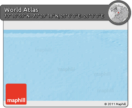Physical 3D Map of the Area around 73° 20' 8" N, 25° 34' 30" E