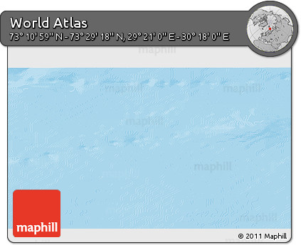 Physical 3D Map of the Area around 73° 20' 8" N, 29° 49' 30" E