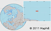 Gray Location Map of the area around 73° 20' 8" N, 36° 37' 30" E