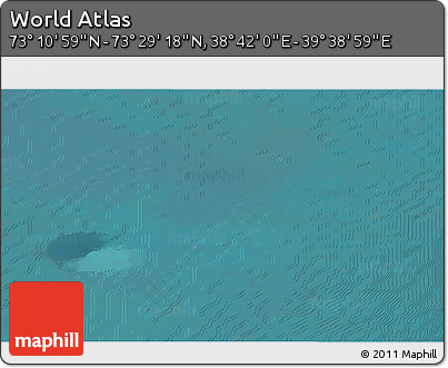 Satellite 3D Map of the Area around 73° 20' 8" N, 39° 10' 29" E