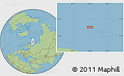 Savanna Style Location Map of the area around 73° 20' 8" N, 40° 1' 29" E