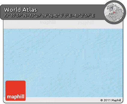 Physical 3D Map of the Area around 73° 20' 8" N, 42° 34' 30" E