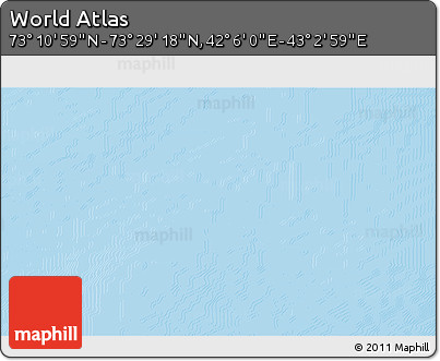 Physical 3D Map of the Area around 73° 20' 8" N, 42° 34' 30" E