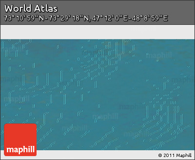 Satellite 3D Map of the Area around 73° 20' 8" N, 47° 40' 29" E
