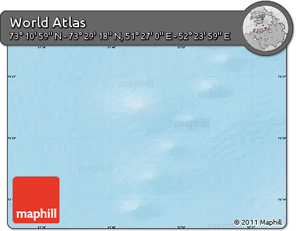 Physical Map of the Area around 73° 20' 8" N, 51° 55' 29" E
