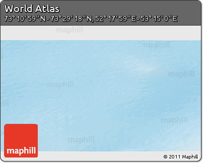 Physical 3D Map of the Area around 73° 20' 8" N, 52° 46' 29" E