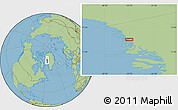 Savanna Style Location Map of the area around 73° 20' 8" N, 55° 10' 29" W