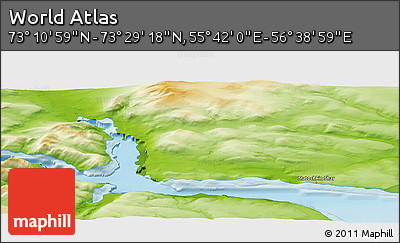 Physical Panoramic Map of the Area around 73° 20' 8" N, 56° 10' 29" E
