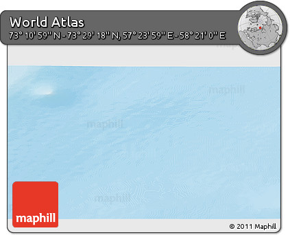 Physical 3D Map of the Area around 73° 20' 8" N, 57° 52' 30" E