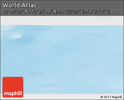 Physical 3D Map of the Area around 73° 20' 8" N, 57° 52' 30" E