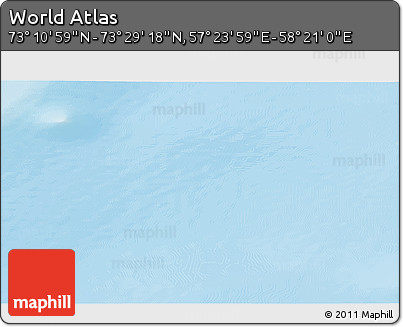 Physical 3D Map of the Area around 73° 20' 8" N, 57° 52' 30" E