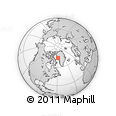 Outline Map of the Area around 73° 20' 8" N, 58° 34' 30" W, rectangular outline