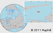 Gray Location Map of the area around 73° 20' 8" N, 63° 49' 30" E