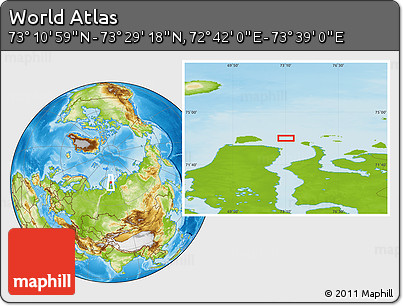 Physical Location Map of the Area around 73° 20' 8" N, 73° 10' 30" E