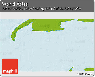 Physical 3D Map of the Area around 73° 20' 8" N, 75° 43' 29" E