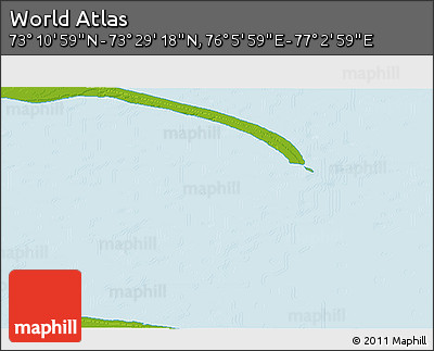 Physical 3D Map of the Area around 73° 20' 8" N, 76° 34' 29" E