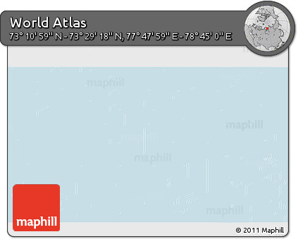 Physical 3D Map of the Area around 73° 20' 8" N, 78° 16' 30" E