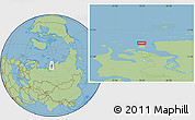 Savanna Style Location Map of the area around 73° 20' 8" N, 79° 7' 30" E