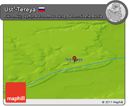 Physical 3D Map of Ust'-Tereya