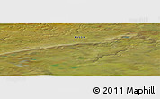 Satellite Panoramic Map of the area around 73° 20' 8" N, 91° 52' 30" E