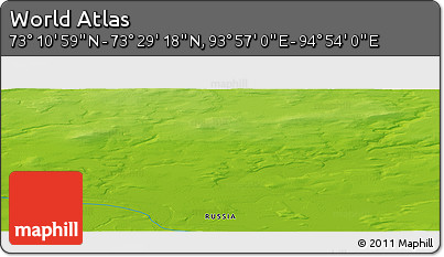 Physical Panoramic Map of the Area around 73° 20' 8" N, 94° 25' 30" E