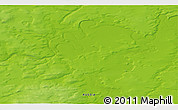 Physical 3D Map of the area around 73° 20' 8" N, 97° 49' 29" E