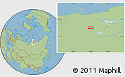 Savanna Style Location Map of the area around 73° 20' 8" N, 97° 49' 29" E