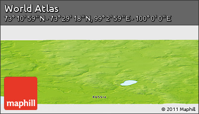 Physical Panoramic Map of the Area around 73° 20' 8" N, 99° 31' 30" E