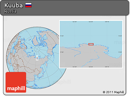 Gray Location Map of Kuuba