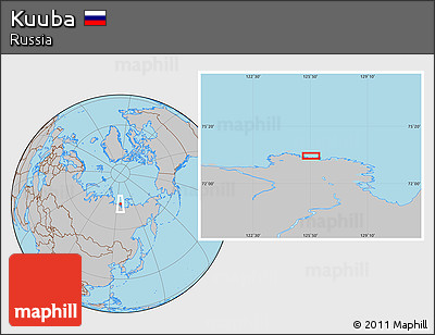 Gray Location Map of Kuuba