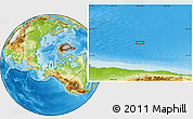 Physical Location Map of the area around 73° 36' 29" N, 146° 7' 30" W