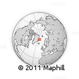 Outline Map of the Area around 73° 36' 29" N, 15° 13' 29" W, rectangular outline