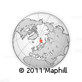 Outline Map of the Area around 73° 36' 29" N, 23° 1' 29" E, rectangular outline