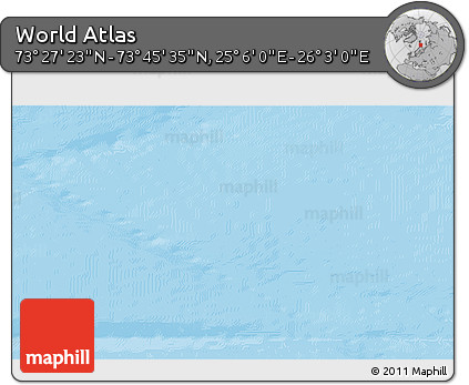 Physical 3D Map of the Area around 73° 36' 29" N, 25° 34' 30" E