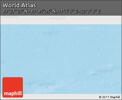 Physical 3D Map of the Area around 73° 36' 29" N, 31° 31' 29" E