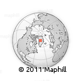 Outline Map of the Area around 73° 36' 29" N, 44° 7' 30" W, rectangular outline