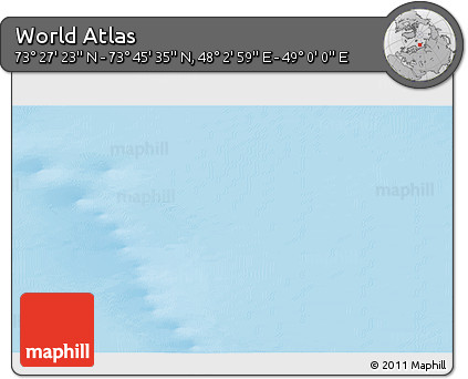 Physical 3D Map of the Area around 73° 36' 29" N, 48° 31' 29" E