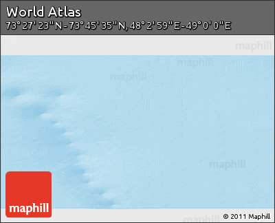 Physical 3D Map of the Area around 73° 36' 29" N, 48° 31' 29" E