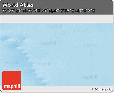 Physical 3D Map of the Area around 73° 36' 29" N, 48° 31' 29" E