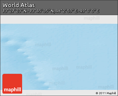 Political 3D Map of the Area around 73° 36' 29" N, 48° 31' 29" E
