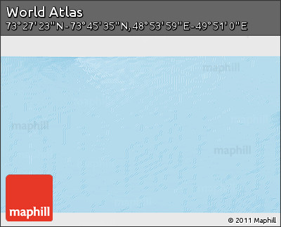 Physical 3D Map of the Area around 73° 36' 29" N, 49° 22' 30" E